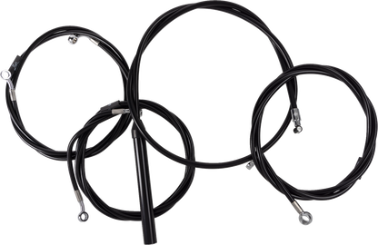 La Choppers Complete 15"-17" Handlebar Cable Brake Line Kit 23-26 Harley Touring