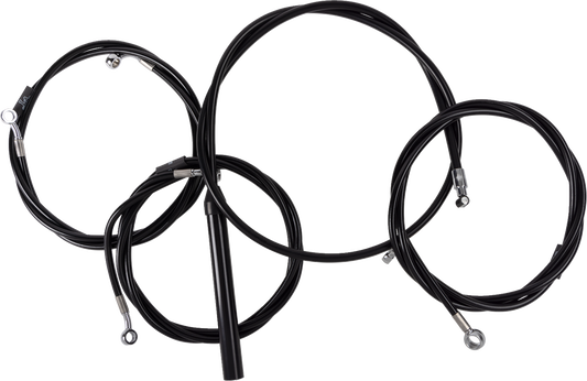 La Choppers Complete 15"-17" Handlebar Cable Brake Line Kit 23-26 Harley Touring