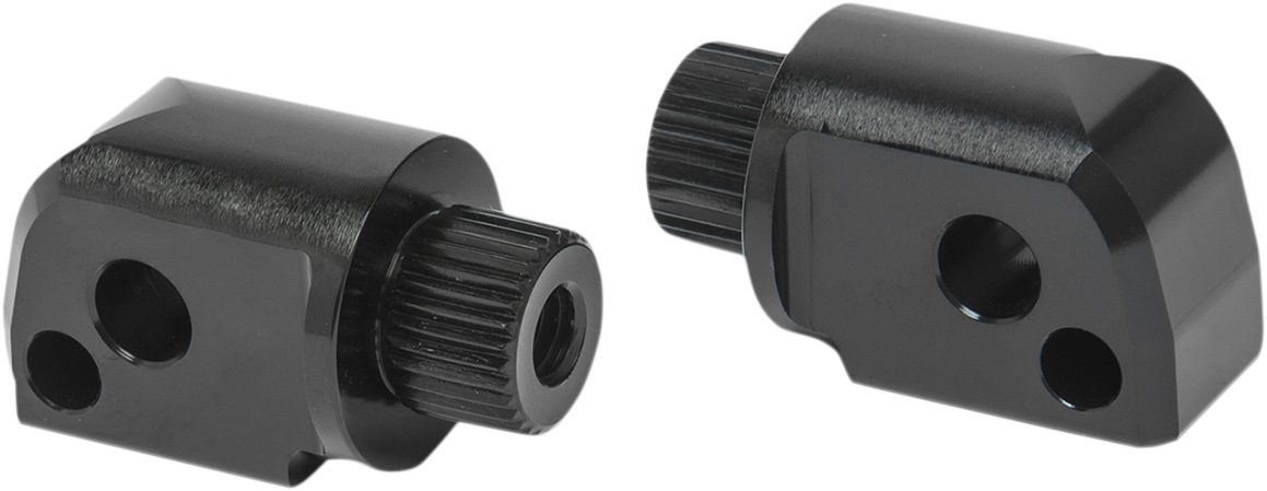 Arlen Ness Black Splined Motorcycle Footpeg Mounts 2015-2020 Indian Scout Models