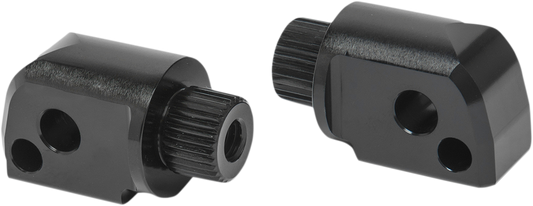 Arlen Ness Black Splined Motorcycle Footpeg Mounts 2015-2020 Indian Scout Models