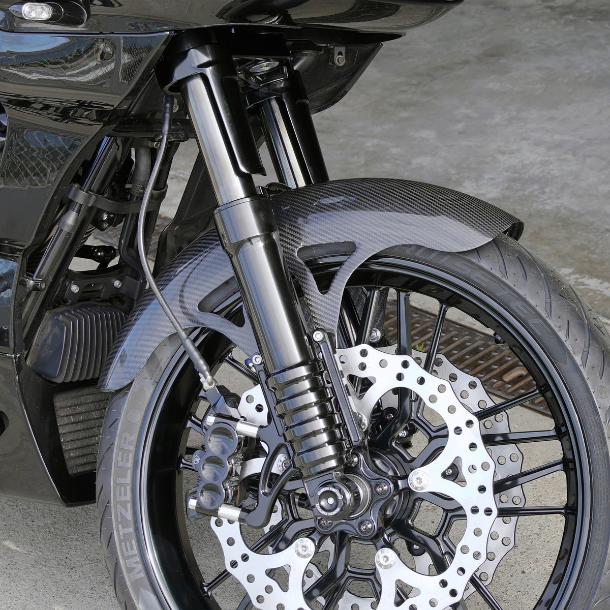 Arlen Ness Pro Sport 21" Carbon Fiber Front Fender for 2014-2025 Harley Touring