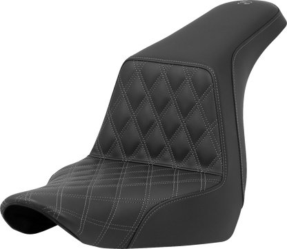 Saddlemen Step Up Gray Lattice Gel Seat for 2018-26 Harley Low Rider Sport Glide