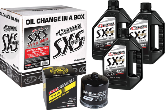 Maxima Synthetic Quick Change Oil Kit 2019-2021 Polaris RZR Turbo Models