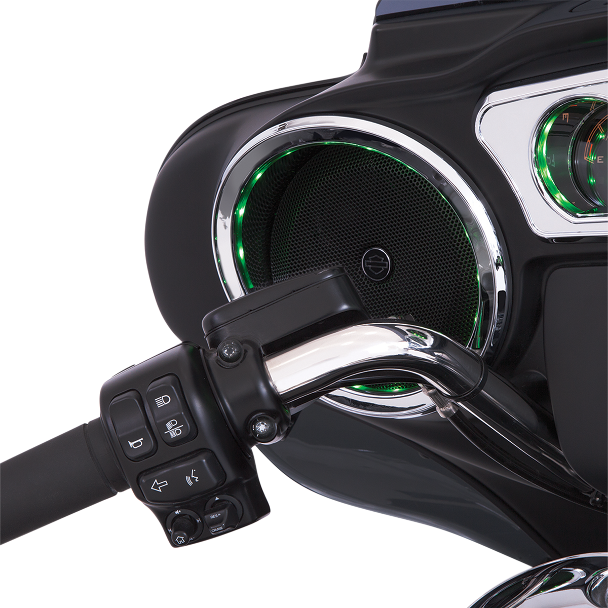 Ciro Shock & Awe LED Front Speaker Accents 2014-2024 Harley Touring Street Glide