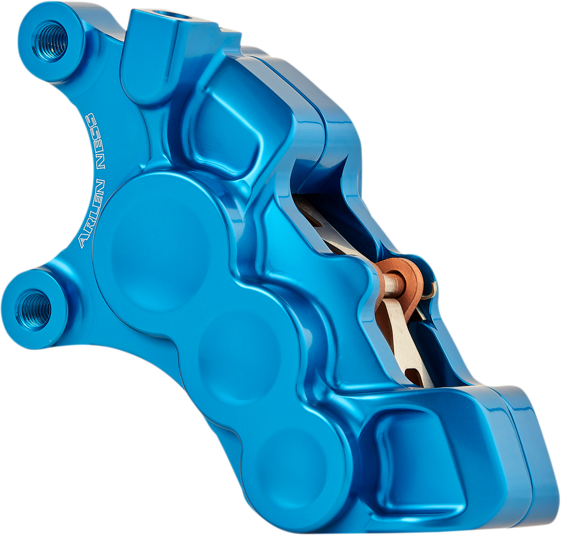 Arlen Ness Blue 6-Piston Front Left Brake Caliper for 2006-2025 Harley 11.8"