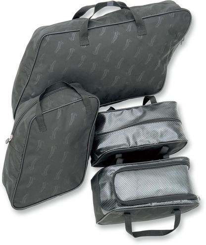 Saddlemen Black Four-Piece Saddlebag Liner Bags fits 1993-2013 Harley Touring