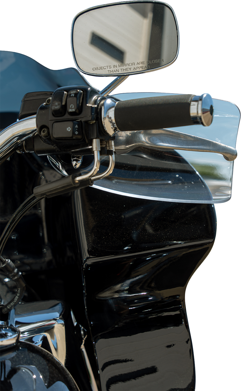 Klock Werks Flare Clear Hand Guards fits 1982-2025 Harley Davidson Cable Clutch