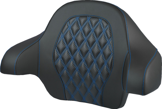 Saddlemen Blue Carbon Lattice Tour Pak Backrest Pad for 2014-2025 Harley Touring