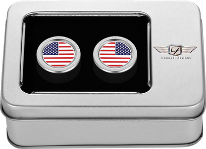 Figurati Designs American Flag Docking Hardware Covers for Harley Davidson