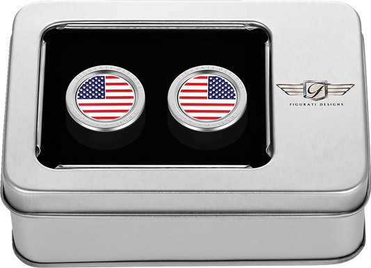 Figurati Designs American Flag Docking Hardware Covers for Harley Davidson