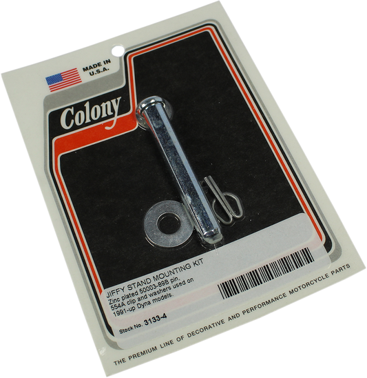 Colony Zinc Kickstand Hardware Pin Kit 1991-17 Harley Dyna FXDL FXDF FXDB FXDWG