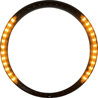 Custom Dynamics Black LED Sequential Headlight Trim 1999-05 Harley Touring FLHT