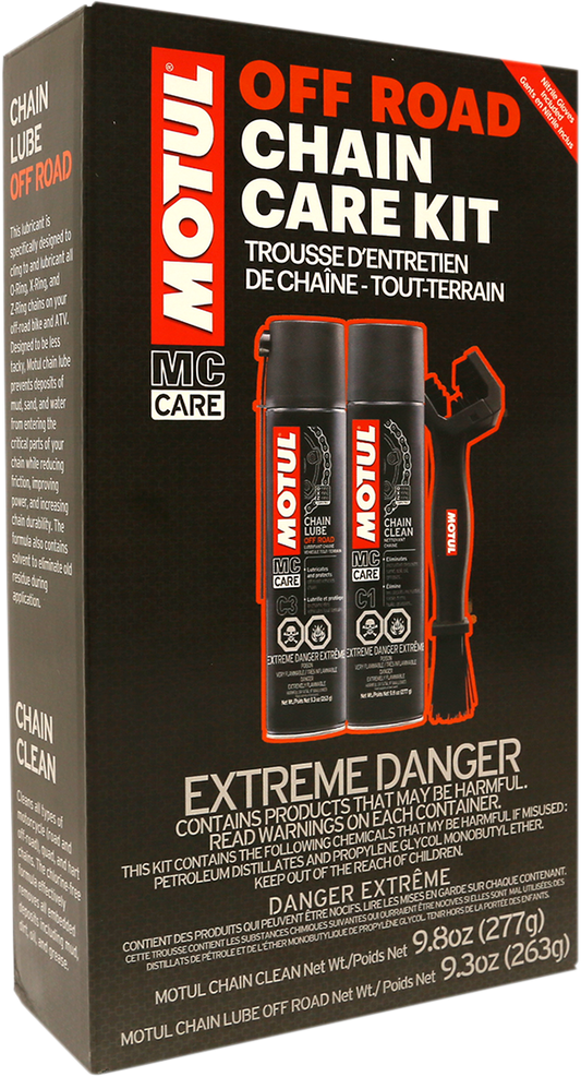 Motul Offroad Dirtbike MX ATV UTV Side by Side Dual Sport Chain Lube Care Kit