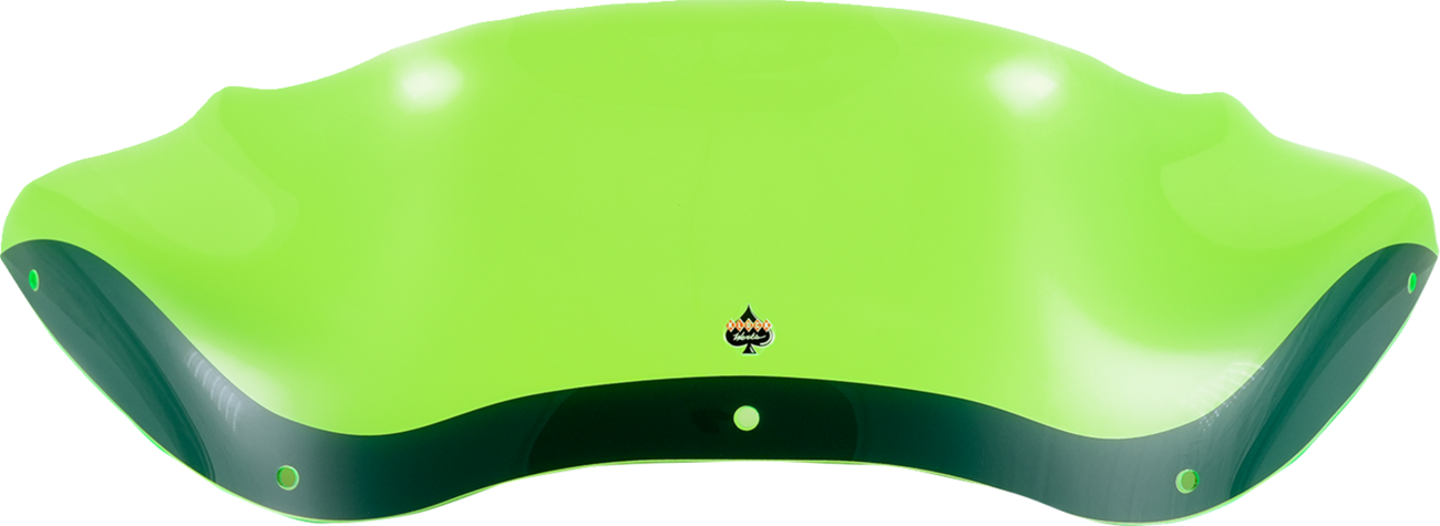 Klock Werks  8" Kolor Flare Green Ice Windshield 1998-2013 Harley Road Glide