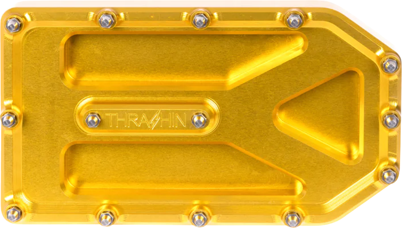 Thrashin Supply Gold Aggressor Brake Pedal Pad for 1999-2025 Harley Touring FLHX