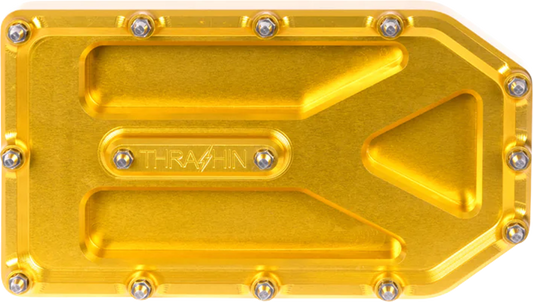 Thrashin Supply Gold Aggressor Brake Pedal Pad for 1999-2025 Harley Touring FLHX