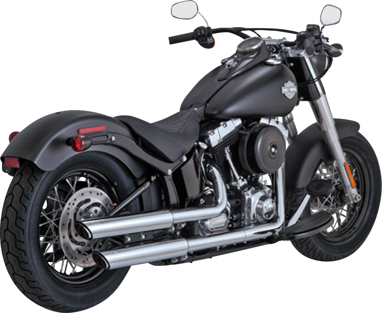 Vance & Hines Twin Slash 3" PCX Chrome Mufflers fits 2010-2017 Harley Softail