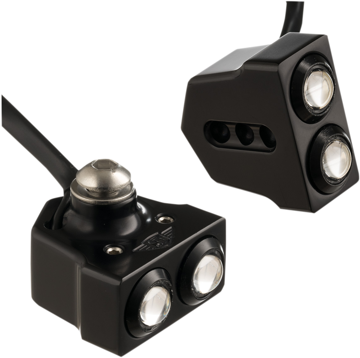 Joker Machine Black Red LED Rat Eyes Universal Turn Signals for Harley Davidson