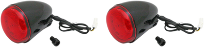Custom Dynamics Black Red Lens Rear LED Turn Signal Kit 2014-2023 Indian Chief