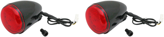 Custom Dynamics Black Red Lens Rear LED Turn Signal Kit 2014-2023 Indian Chief