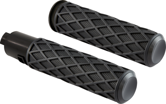 Arlen Ness Diamond Black TBW Handlebar Hand Grips for 2023-2024 Harley Touring