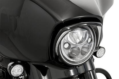 Ciro Fang Black Motorcycle LED Headlight Bezel 2014-2024 Harley Touring Models