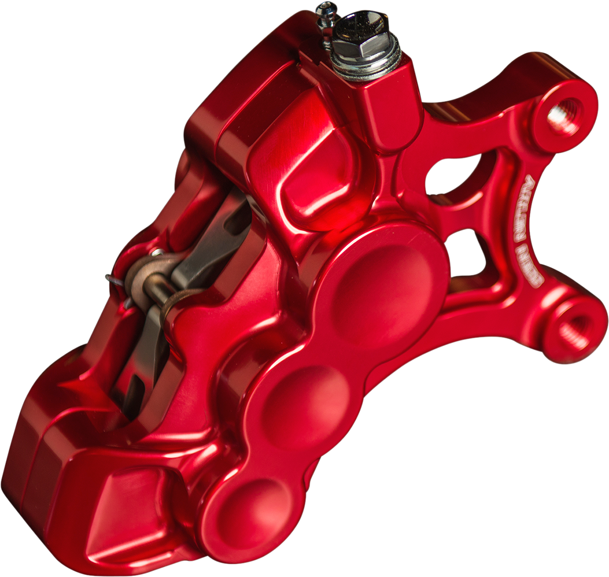 Arlen Ness Red 6-Piston Front Left Brake Caliper fits 2006-2025 Harley 11.8"