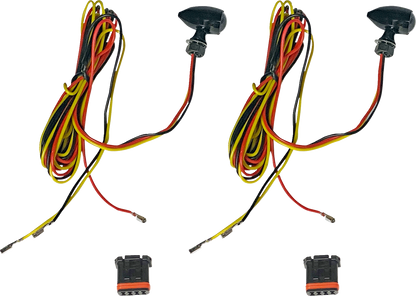 Custom Dynamics Micro Bullet Black Universal Front LED Motorcycle Turn Signals