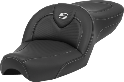 Saddlemen Roadsofa Carbon Fiber Gel Seat for 1979-2003 Harley Sportster 883 1200