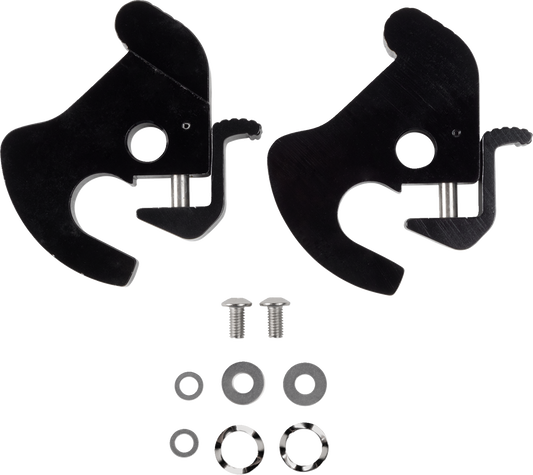 Drag Specialties Pair of Black Detachable Latch Kit for Harley Sissy Bars Racks