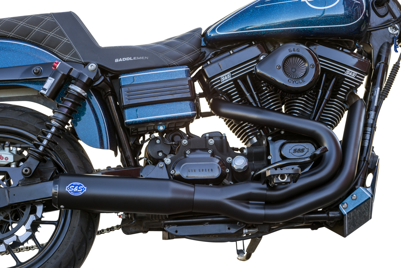 S&S Cycle 2-into-1 Qualifier Exhaust System for 2006-2007 Harley Dyna FXD FXDB