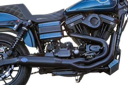 S&S Cycle 2-into-1 Qualifier Exhaust System for 2006-2007 Harley Dyna FXD FXDB