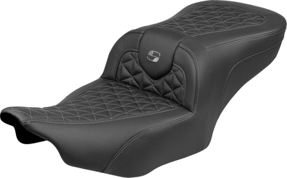 Saddlemen Roadsofa Gray Tri Gripper Seat for 2023-2025 Harley Road Street Glide