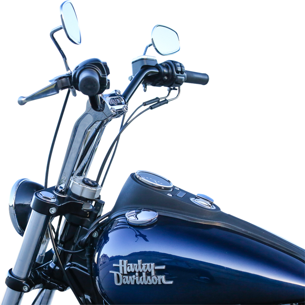Thrashin Supply Chrome 9.5" Pullback Motorcycle Handlebar Risers for Harley