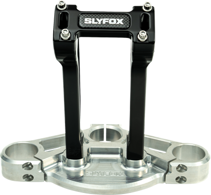 Slyfox 8" Black 1-1/8" Clamping Pullback Handlebar Riser Kit for Harley Davidson
