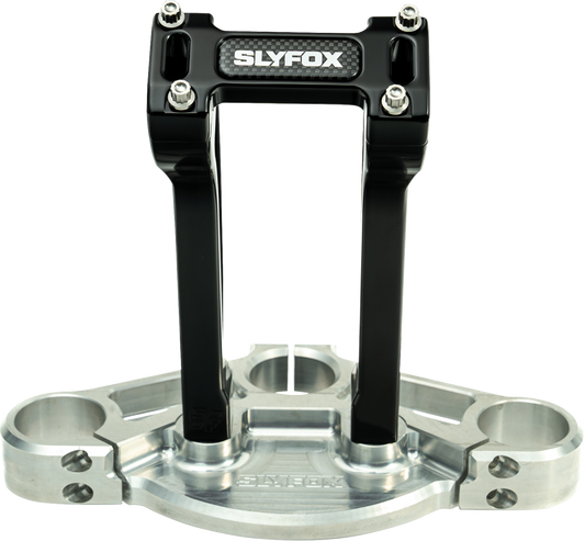 Slyfox 8" Black 1-1/8" Clamping Pullback Handlebar Riser Kit for Harley Davidson