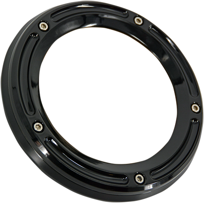 Trask Black Assault See Through  Derby Cover 2014-2023 Harley Touring TM-0041BK