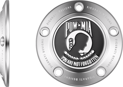 Figurati Designs POW-MIA Stainless Steel Timing Cover for 1999-2017 Harley