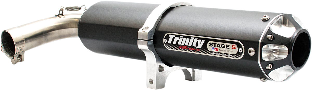 Trinity Racing Black Single Canister Stage 5 Muffler 2016-2023 Yamaha YXZ 1000R