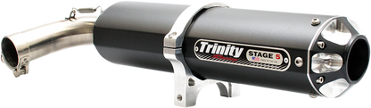 Trinity Racing Black Single Canister Stage 5 Muffler 2016-2023 Yamaha YXZ 1000R