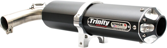 Trinity Racing Black Single Canister Stage 5 Muffler 2016-2023 Yamaha YXZ 1000R