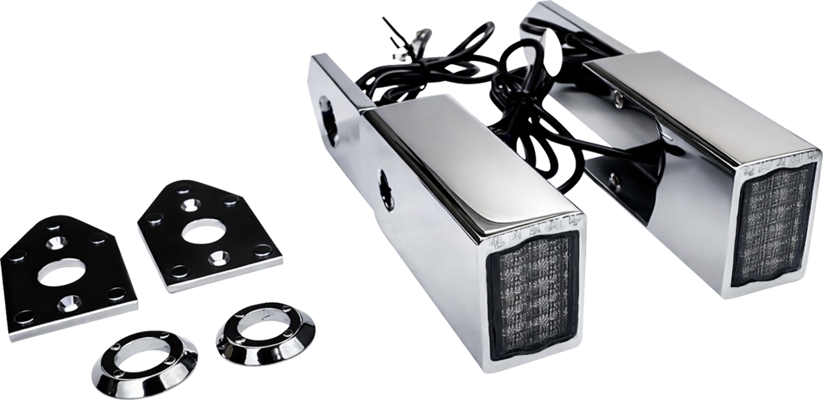 Custom Dynamics Chrome Strut LED Turn Signal Kit for 2018-2026 Harley Softail M8