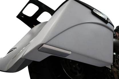 Paul Yaffe Universal 5" Silver Motorcycle Saddlebag Skid Plate Kit for Harley