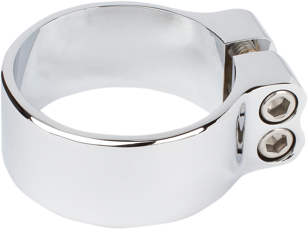 Arlen Ness Chrome 2 1/2" Exhaust Slip on Muffler Super Clamp for Harley