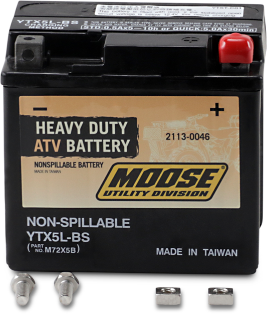 Moose Heavy Duty YTX5L Maintenance Free Battery for 87-17 Arctic Cat Polaris KTM