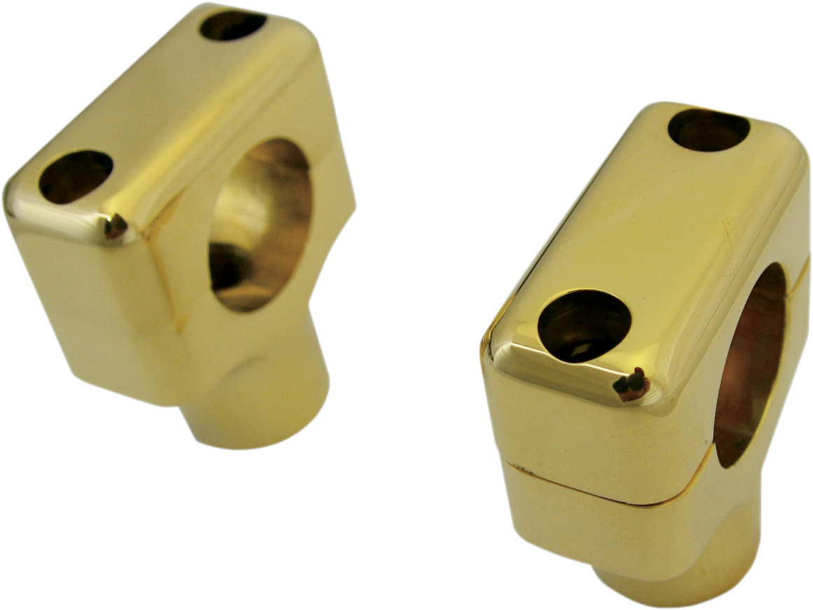 La Choppers Brass 1.5" Rise 1" Handlebar Risers for Harley Davidson