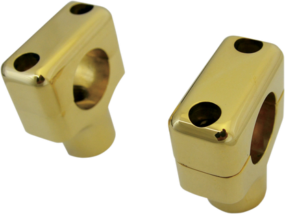La Choppers Brass 1.5" Rise 1" Handlebar Risers for Harley Davidson