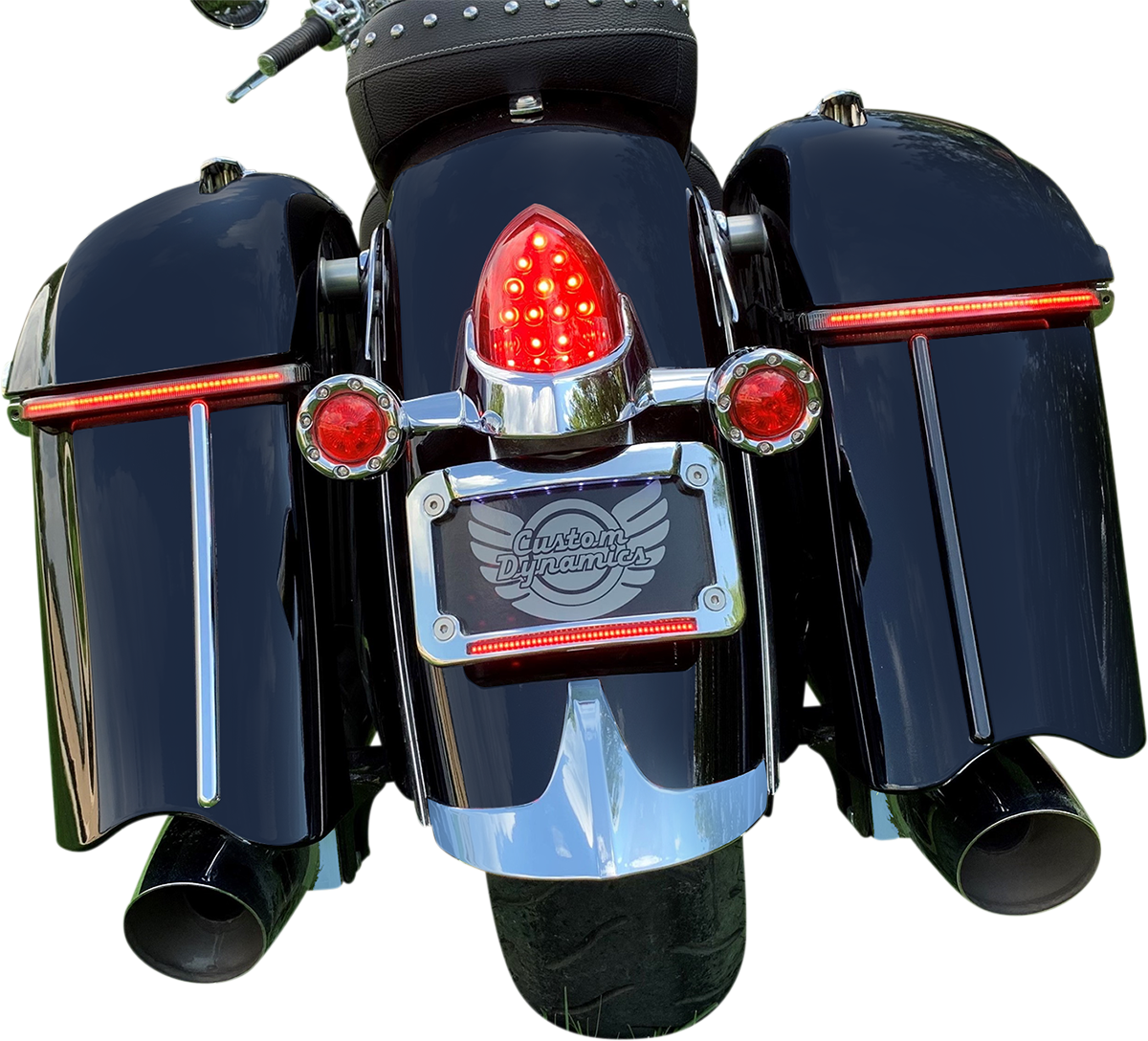 Custom Dynamics Red Low Profile Saddlebag Lights for 2015-2024 Indian Chieftain