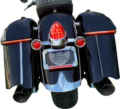 Custom Dynamics Red Low Profile Saddlebag Lights for 2015-2024 Indian Chieftain