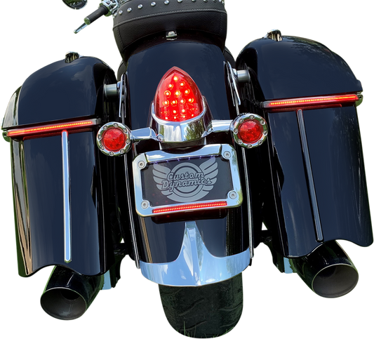 Custom Dynamics Red Low Profile Saddlebag Lights for 2015-2024 Indian Chieftain